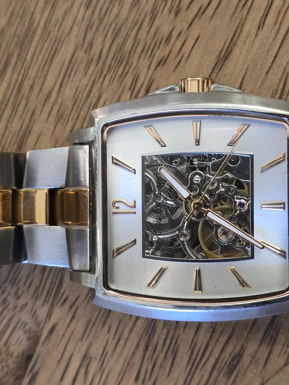 Kenneth Cole New York KC3772 Men's Automatic Bicolour Skeleton Watch.